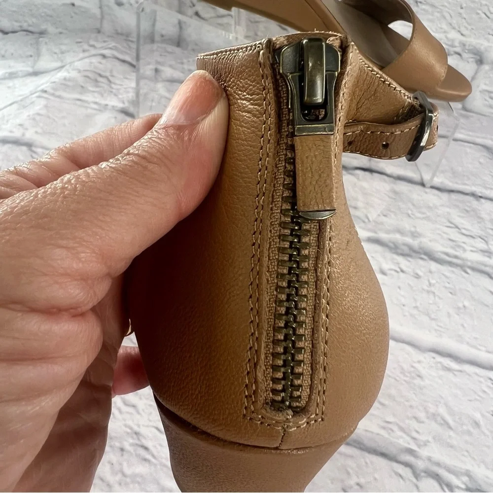 NWOT Eileen Fisher Nude Wedge Sandals